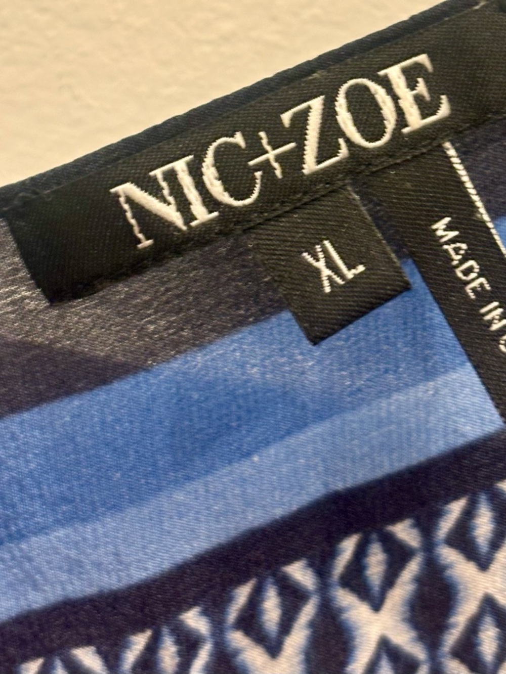 NIC+ZOE Blue Patterned Handkerchief Maxi Dress - Picture 4 of 4